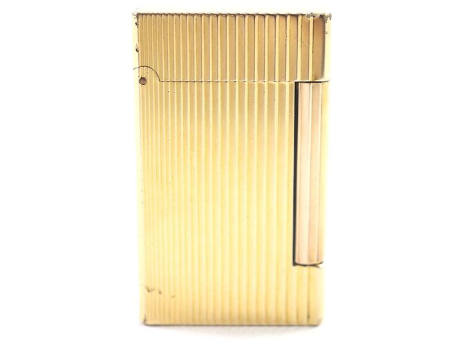 Autre Marque Encendedor de gas Dupont D Square Stripe dorado