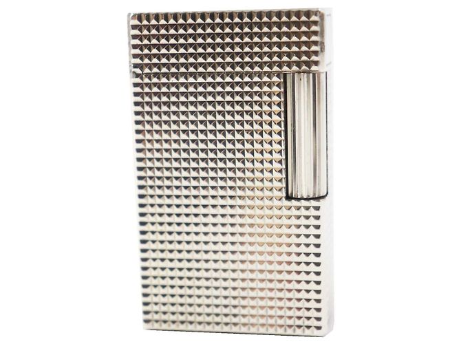 Autre Marque Dupont Line 1 Diamond Head Roller Lighter Silvery