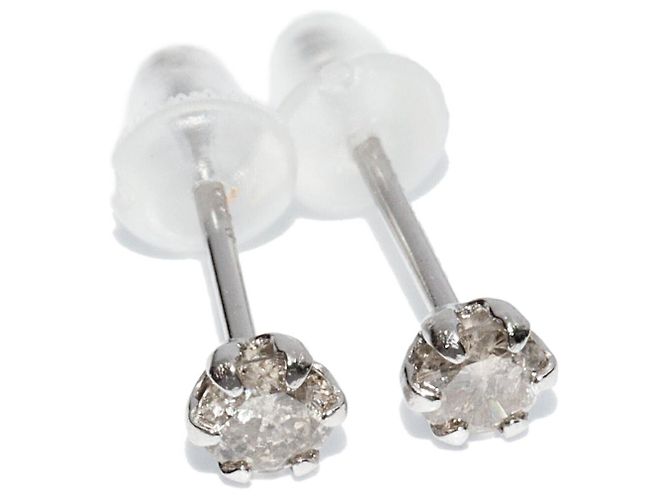Autre Marque Pt900 Platin-Diamant-Ohrringe