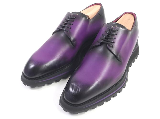 Louis Vuitton Leather Derby Shoes Purple 5.5  ref.1707180
