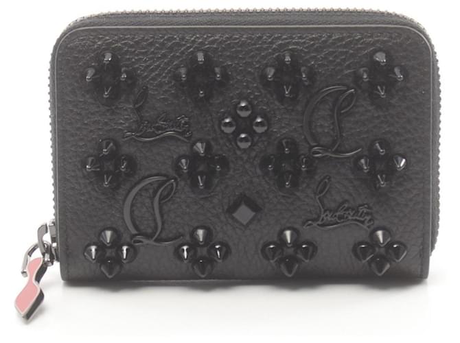 Christian Louboutin PANETTONE Coin Case Black Leather ref.1707610 Joli Closet