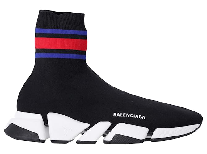 Baskets en tricot Balenciaga Speed en polyester recyclé noir