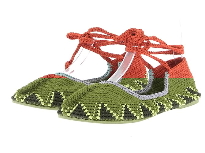 Autre Marque Kashura flats T.UK 8 Leather Orange  ref.1708872