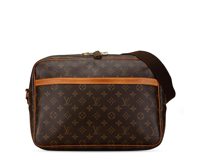 Louis Vuitton Brown Monogram Reporter GM Leather Cloth  ref.1709199