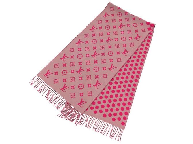 Sciarpa Monogram Dot Louis Vuitton Fuschia 