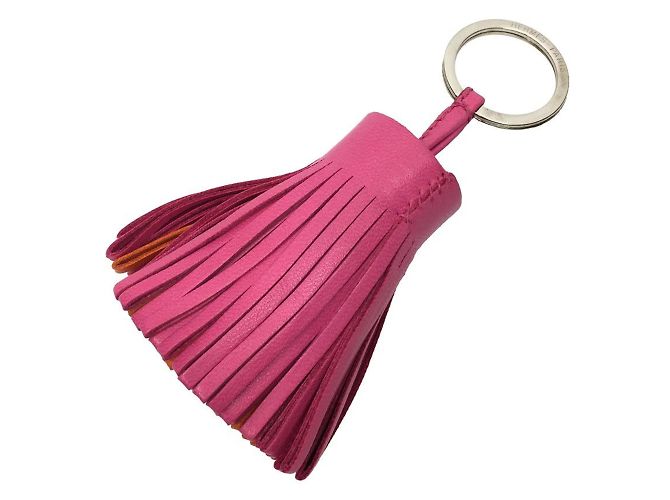 Hermès Hermes Carmen Bicolor Key Ring Holder Pink Orange 