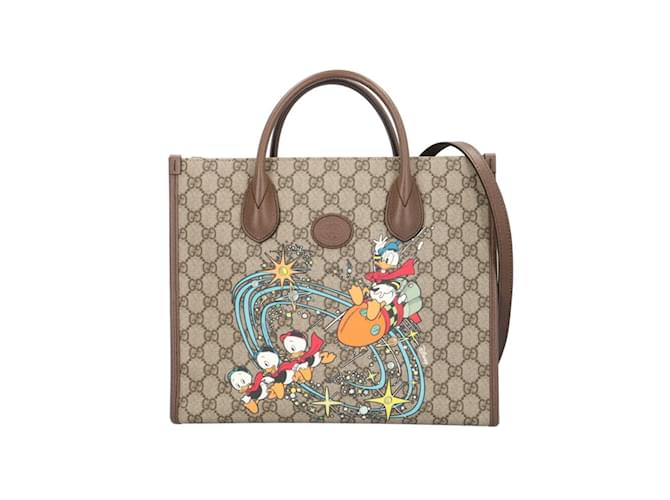 Gucci Disney Collaboration GG Supreme Shoulder Bag