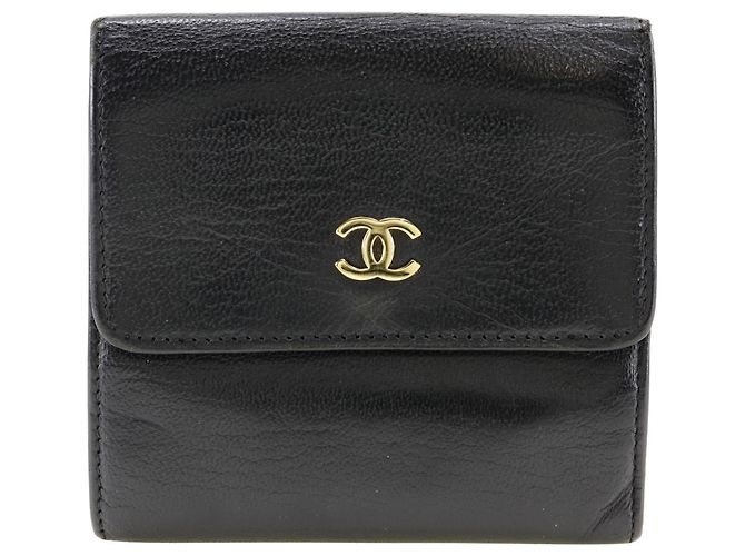 Chanel Coco Mark Bi-fold Wallet Black