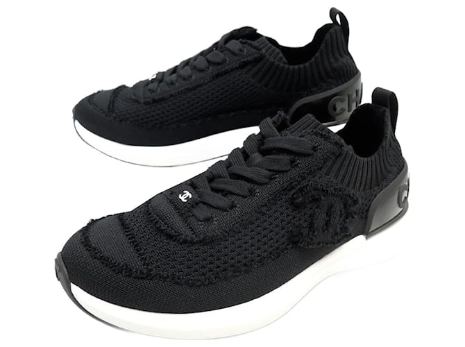 Chanel fashion trainers black womens