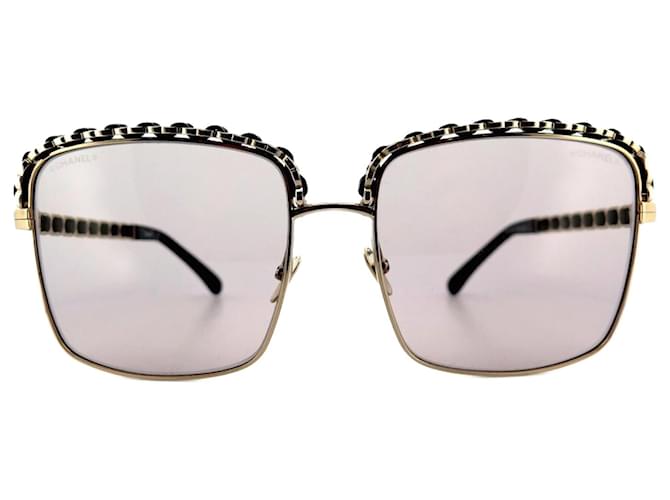 Chanel sunglasses with chain on sale