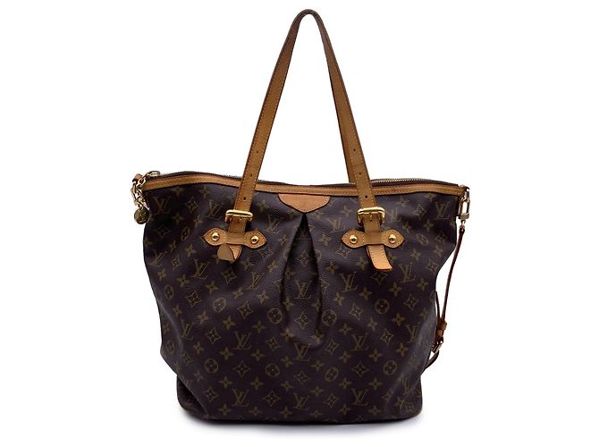 Louis Vuitton Monogram Canvas Palermo GM Tote Bag with Strap Brown