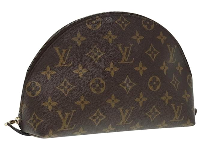 LOUIS VUITTON Monogram Trousse Demi Ronde Cosmetic Pouch M47520 LV Auth 89924 Cloth  ref.1710508