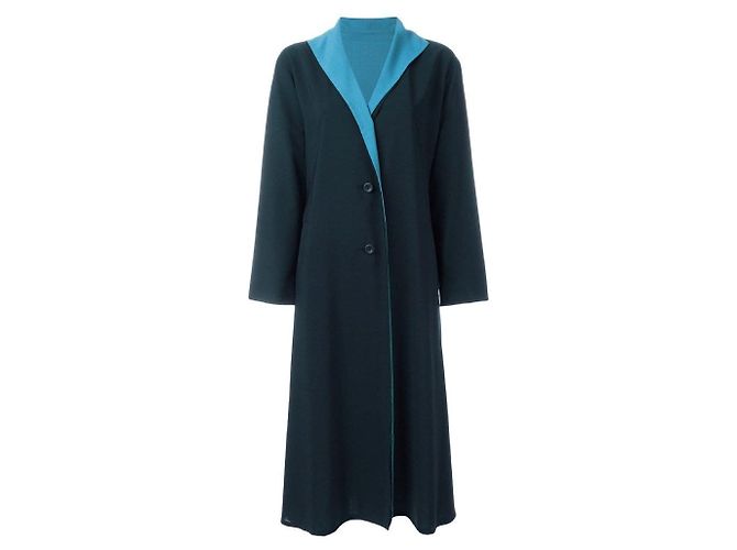 Abrigo reversible azul Issey Miyake