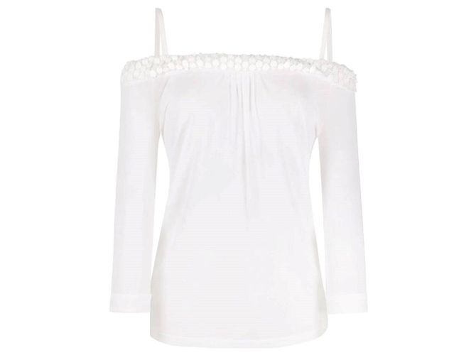 Weiße Paillettenbluse von Gianfranco Ferré