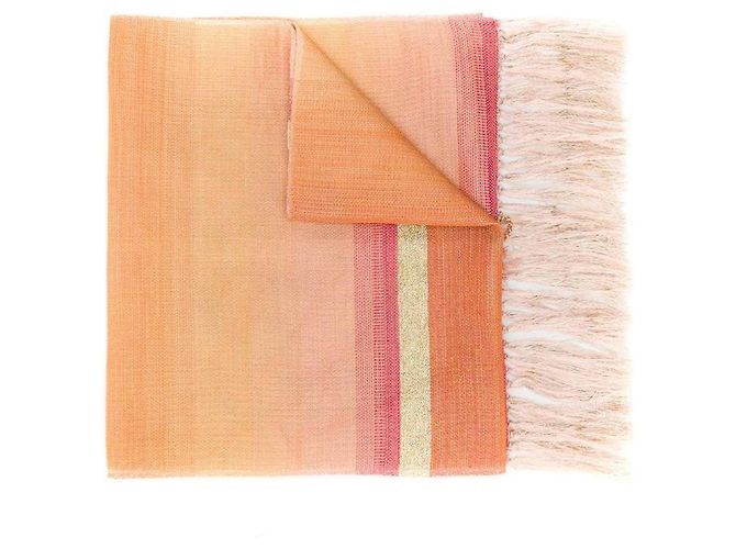 Sciarpa a righe multicolore Issey Miyake - anni 2000