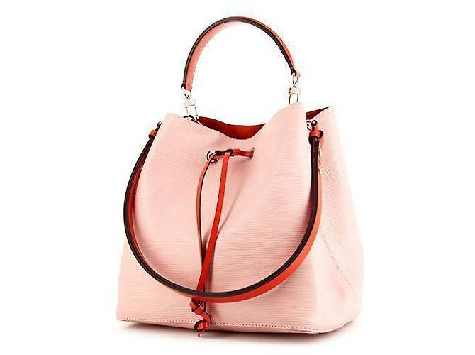 Noe Bolsa de compras petit Noé Louis Vuitton em couro Epi rosa