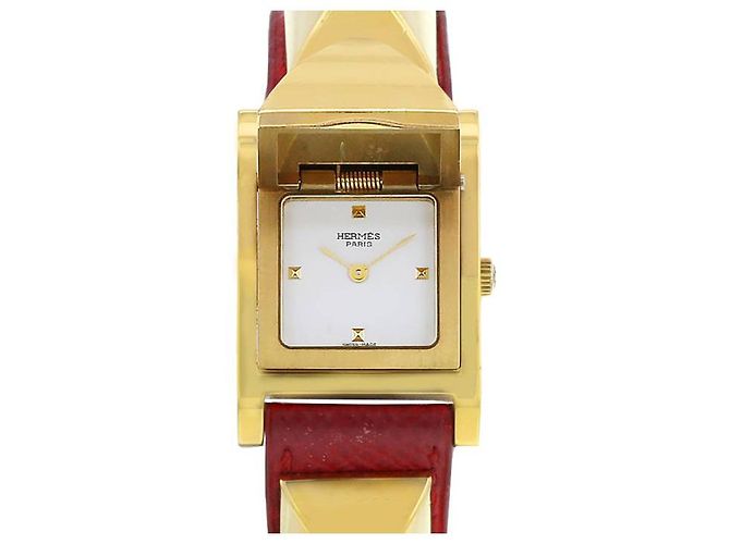 Reloj Hermès Médor en oro chapado Amarillo
