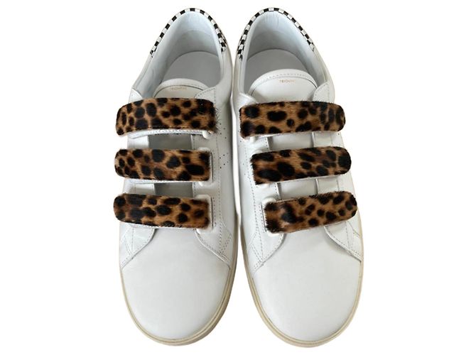 Baskets Céline Triomphe cuir blanc