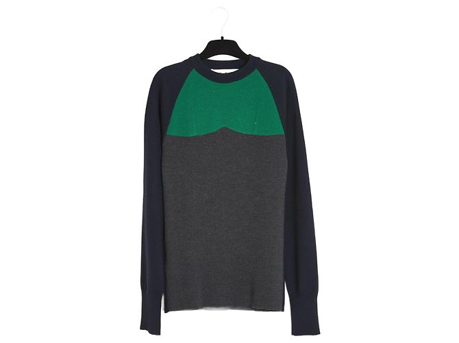 Marni Pull FR38 Tricolor Wollpullover UK10 US8 Mehrfarben 