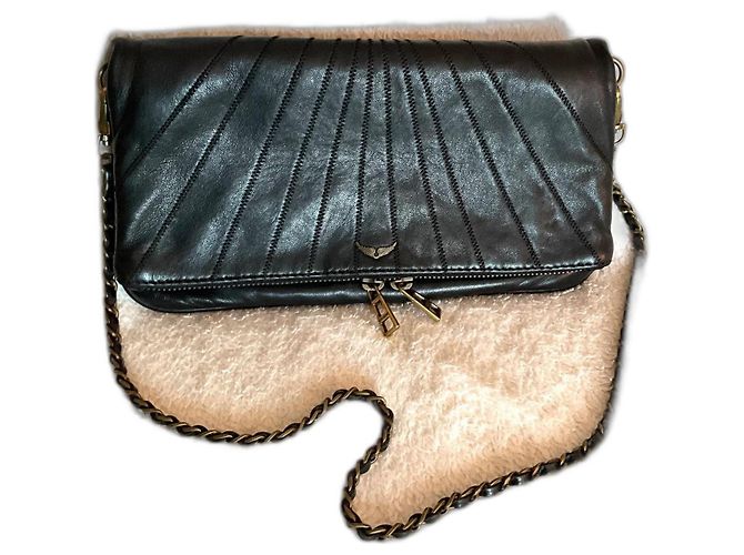 Zadig & Voltaire Handtasche aus schwarzem Lammleder