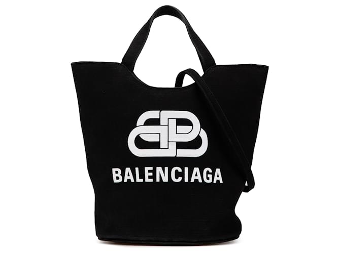 Balenciaga Black Canvas Wave M Satchel Cloth Cloth  ref.1712128
