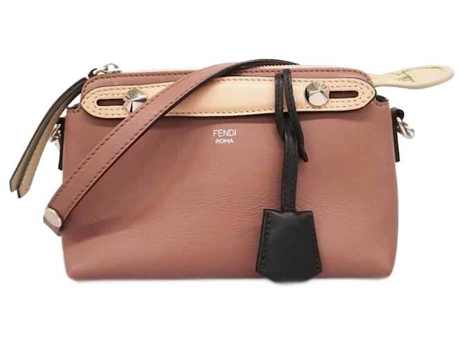Sac à épaule Fendi By The Way Cuir Rose Beige  ref.1712353