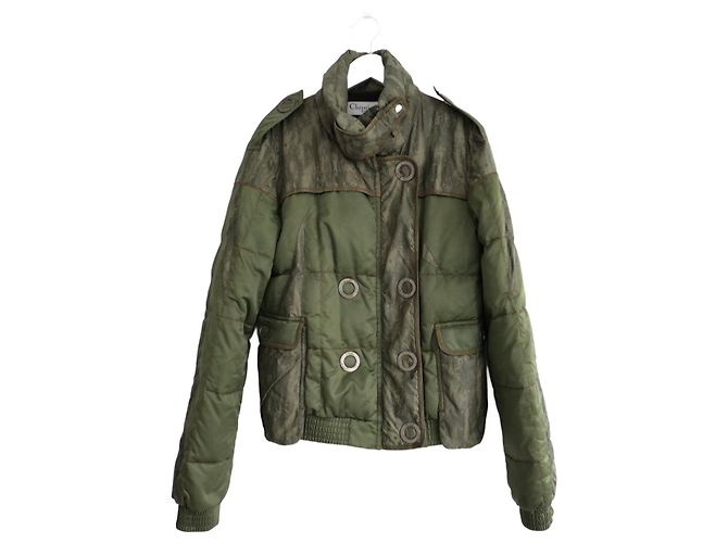 Dior x John Galliano Fall 2006 Camo Puffer Jacket Green
