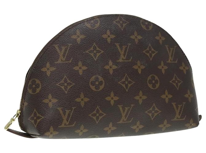 LOUIS VUITTON Pochete Cosmética Demi Ronde Monograma M47520 LV Auth 89925 Lona  ref.1712949