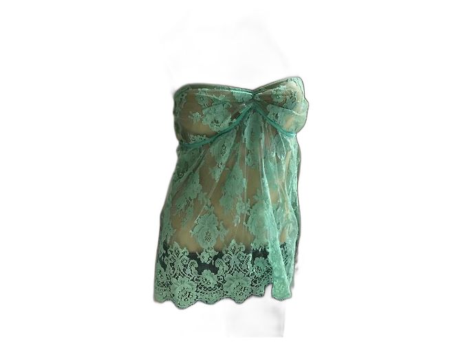 Autre Marque Intimo Rosamarisio in seta e pizzo azzurro Blu chiaro