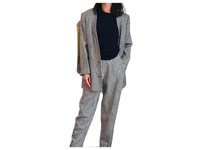 Conjunto de calça Nina Ricci em lã cinza