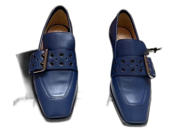 Free Lance Loafers Blue Leather Size 37
