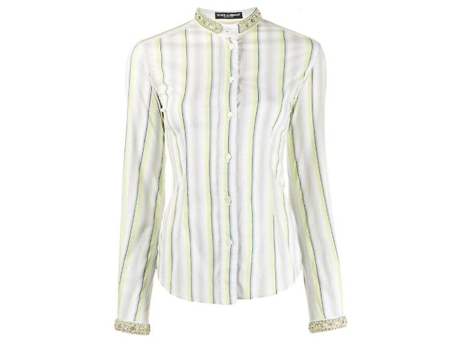 Camicia in cotone a righe Dolce & Gabbana Multicolore
