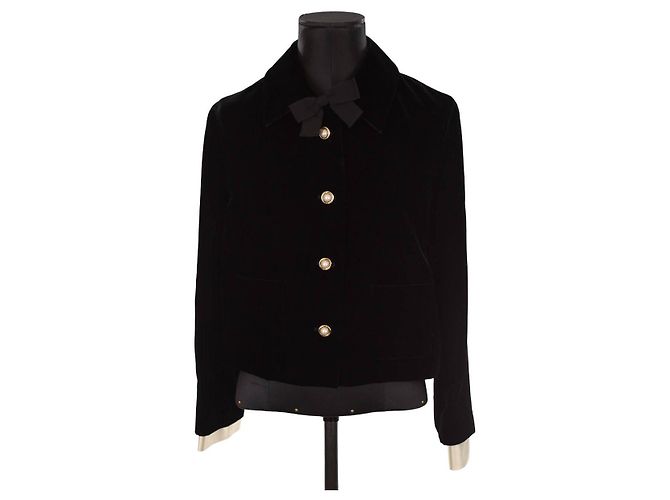 Miu Miu Samtjacke Schwarz