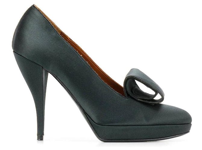 Schwarze Satin-Pumps von Lanvin - 2000er