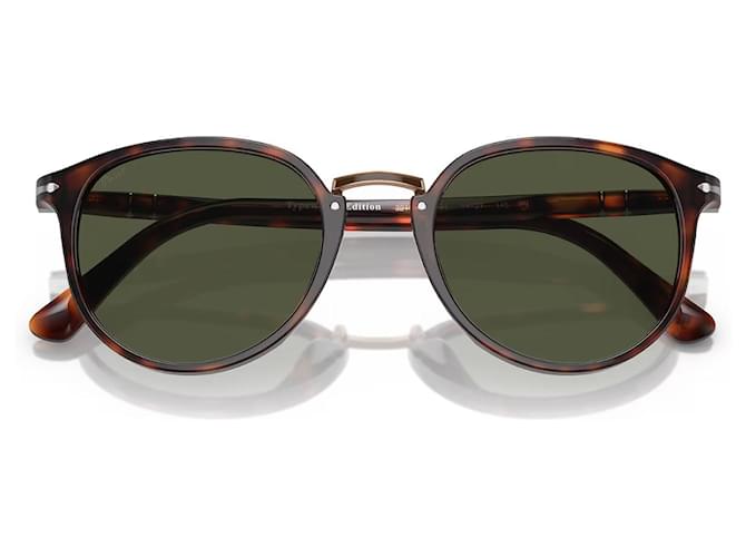 Óculos de sol Persol PO3210S 24/31 Ovais para Homens Marrom Acetato  ref.1714480