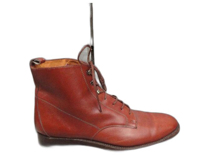 Robert Clergerie Leather Ankle Boots Light Brown