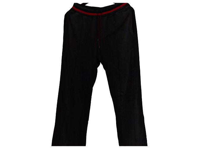 Calças de moletom flare cinza com listras Gucci Tom Ford autênticas