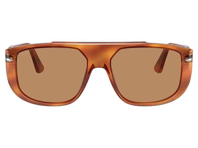 Óculos de sol Persol PO3261S azul terra de Siena Castanho claro Acetato  ref.1714701