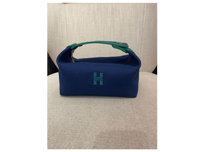 Hermès Bolsas de viagem HERMES T. Algodão Azul