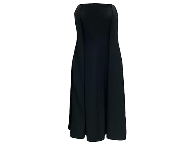 Autre Marque Angel Sanchez Black Strapless Silk Evening Dress  ref.1714858