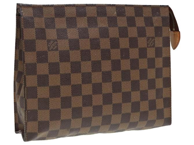 LOUIS VUITTON Poche Toilette Damier Ebene 26 N47543 LV Auth 93924 ref.1715212 Joli Closet