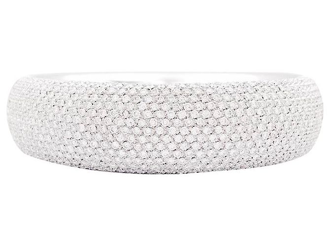 inconnue Pulsera de oro blanco, pavé de diamantes.