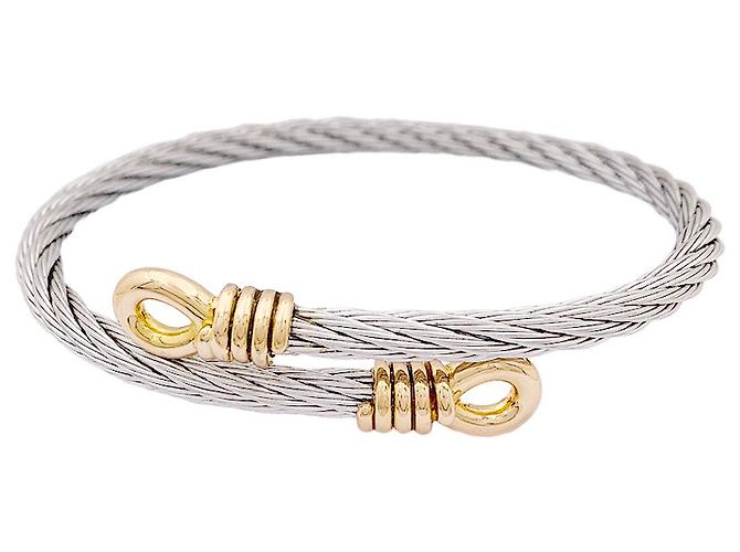 Pulseira Fred 'Force 10', ouro e aço.