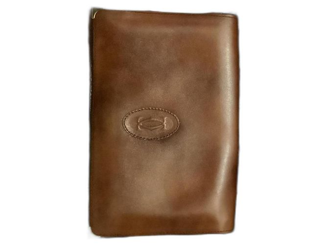 Bolsa Cartier de couro marrom