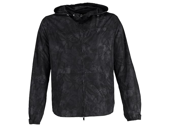 Valentino Garavani Valentino Hooded Butterfly Print Jacket in Black Polyester  ref.1715816