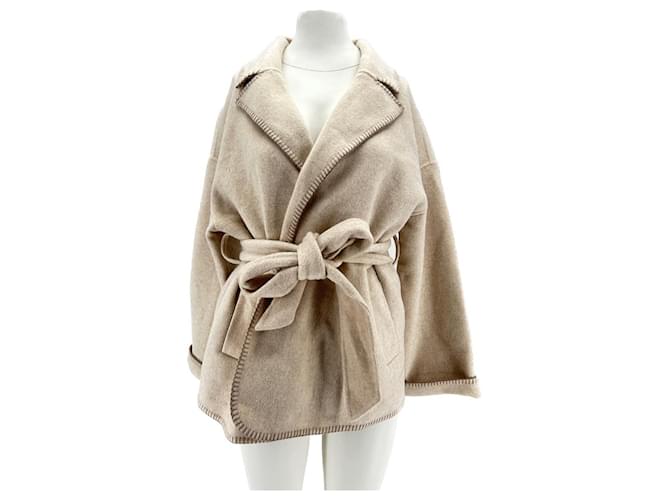 Autre Marque Kivari coats T.International S Wool Beige  ref.1715944