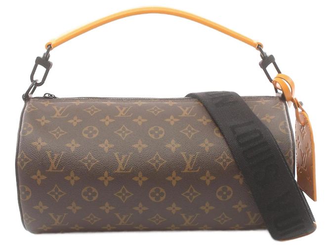 Bolsa Soft Polochon MM Louis Vuitton Marrom Laranja Monograma