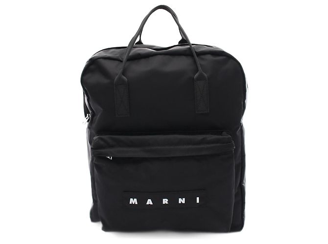 Marni Schwarzer Nylon-Rucksack