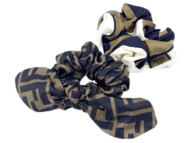 Fendi Hair Scrunchie Fendi Silk Scrunchie Blush Pink Maroon Logo