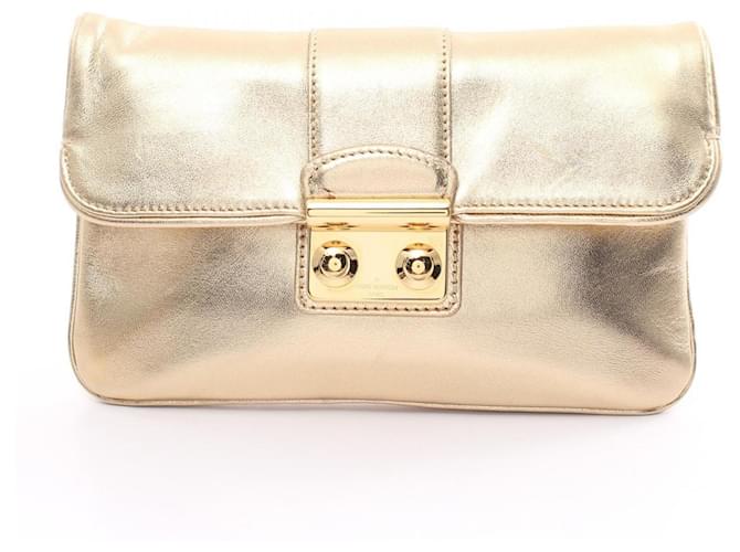 Louis Vuitton Clutch Sofia Coppola Second Bag Golden Leather  ref.1716800